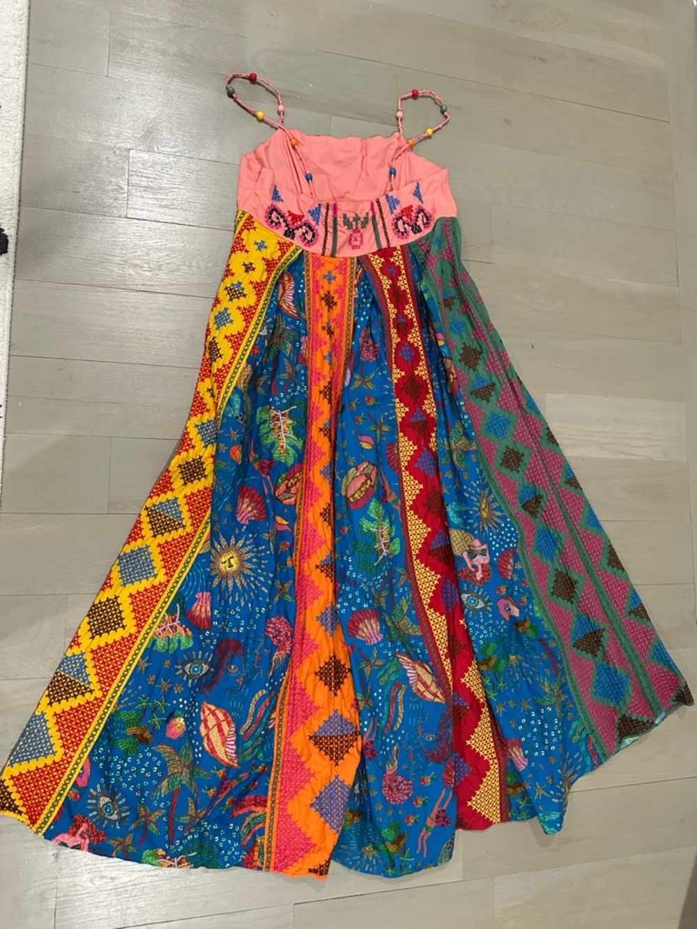 FARM Rio Multi-Color Geo-Striped Maxi Dress - Picture 6 of 8